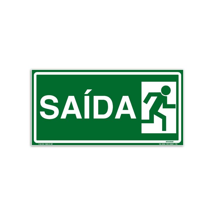 Placa Rota de Fuga Fotoluminescente