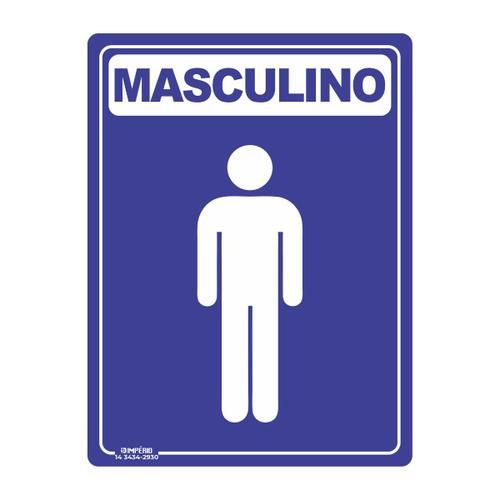 Placa de Sinalização Banheiro Masculino